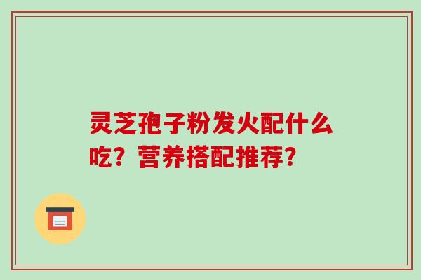 灵芝孢子粉发火配什么吃？营养搭配推荐？