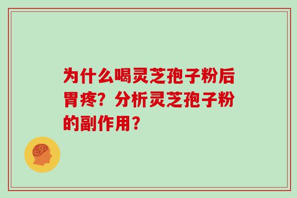 为什么喝灵芝孢子粉后胃疼?分析灵芝孢子粉的副作用?