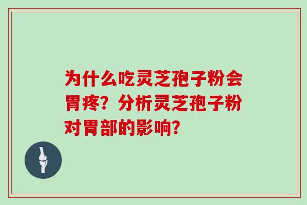 为什么吃灵芝孢子粉会胃疼?分析灵芝孢子粉对胃部的影响?