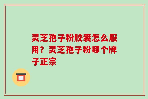 灵芝孢子粉胶囊怎么服用?灵芝孢子粉哪个牌子正宗