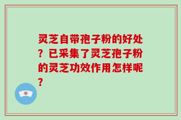 灵芝自带孢子粉的好处？已采集了灵芝孢子粉的灵芝功效作用怎样呢？