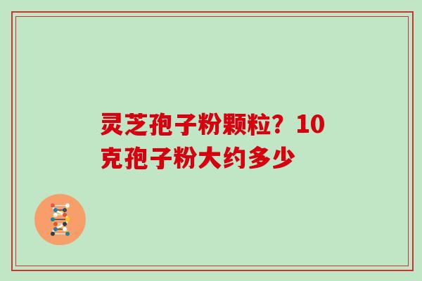 灵芝孢子粉颗粒?10克孢子粉大约多少