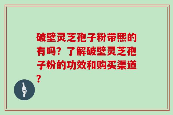 破壁灵芝孢子粉带熙的有吗？了解破壁灵芝孢子粉的功效和购买渠道？