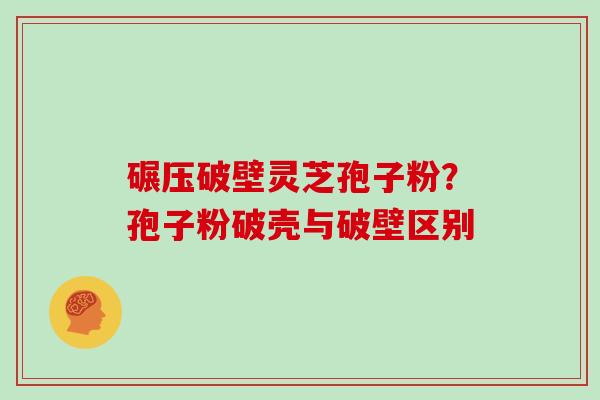 碾压破壁灵芝孢子粉？孢子粉破壳与破壁区别