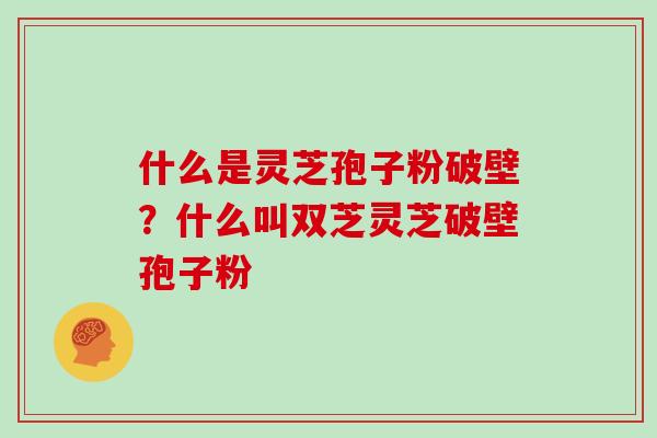 什么是灵芝孢子粉破壁？什么叫双芝灵芝破壁孢子粉
