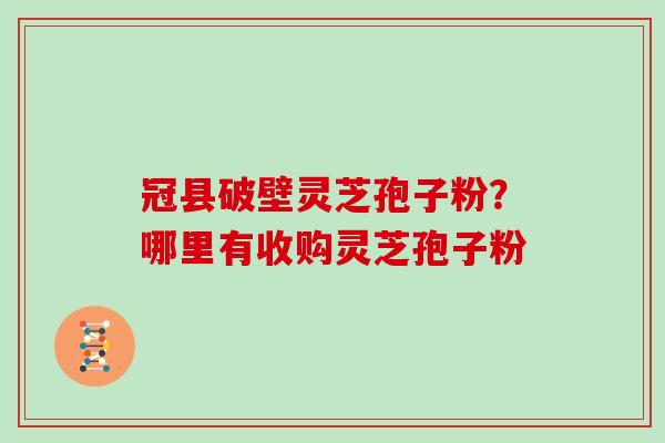 冠县破壁灵芝孢子粉？哪里有收购灵芝孢子粉