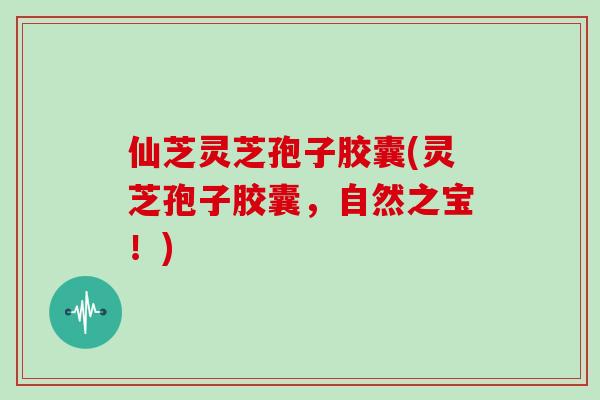 仙芝灵芝孢子胶囊(灵芝孢子胶囊,自然之宝!)