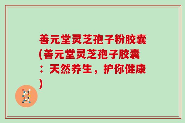 善元堂灵芝孢子粉胶囊(善元堂灵芝孢子胶囊:天然养生,护你健康)