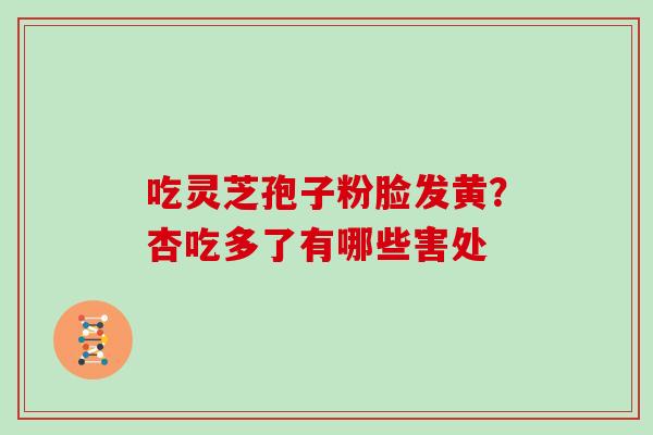 吃灵芝孢子粉脸发黄?杏吃多了有哪些害处