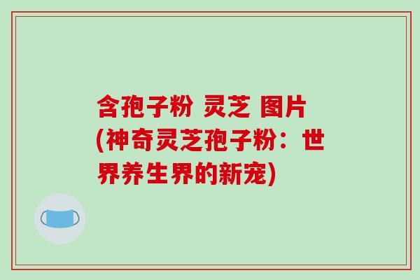 含孢子粉 灵芝 图片(神奇灵芝孢子粉:世界养生界的新宠)