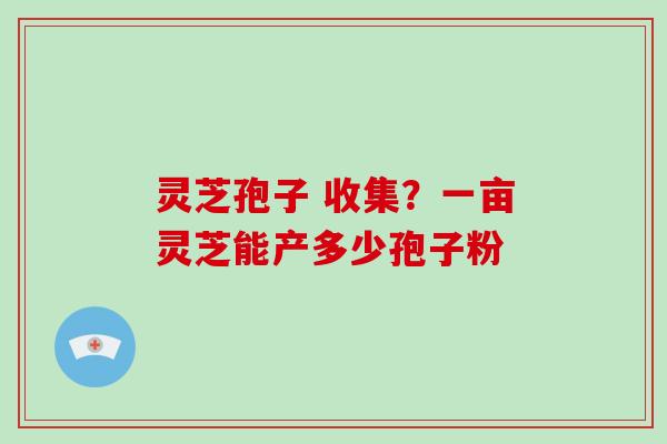 灵芝孢子 收集？一亩灵芝能产多少孢子粉