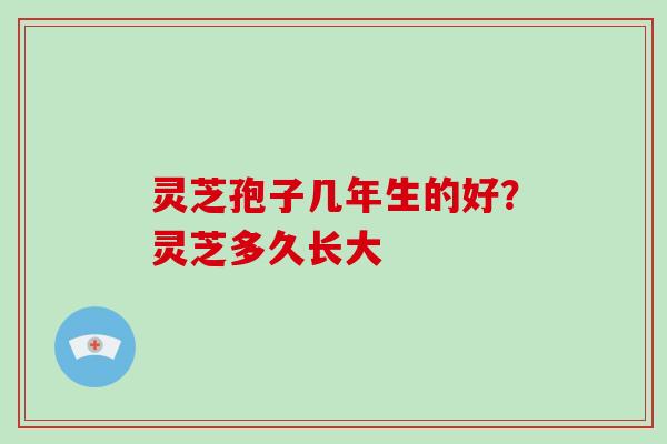 灵芝孢子几年生的好?灵芝多久长大