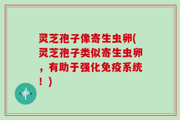 灵芝孢子像寄生虫卵(灵芝孢子类似寄生虫卵,有助于强化免疫系统!)