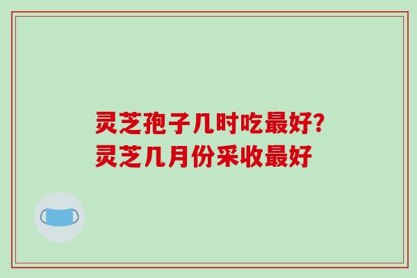 灵芝孢子几时吃最好?灵芝几月份采收最好