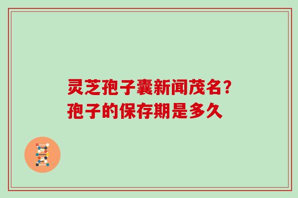 灵芝孢子囊新闻茂名?孢子的保存期是多久