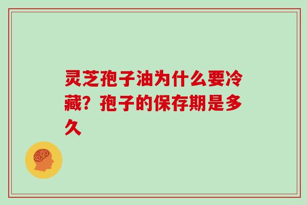 灵芝孢子油为什么要冷藏?孢子的保存期是多久