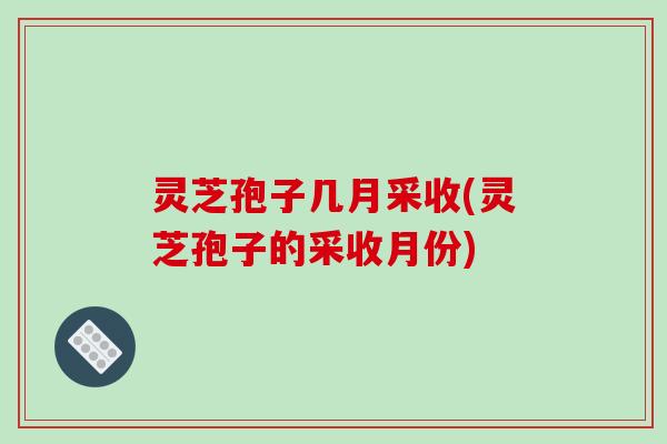 灵芝孢子几月采收(灵芝孢子的采收月份)
