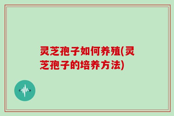 灵芝孢子如何养殖(灵芝孢子的培养方法)