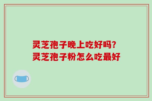 灵芝孢子晚上吃好吗？灵芝孢子粉怎么吃最好