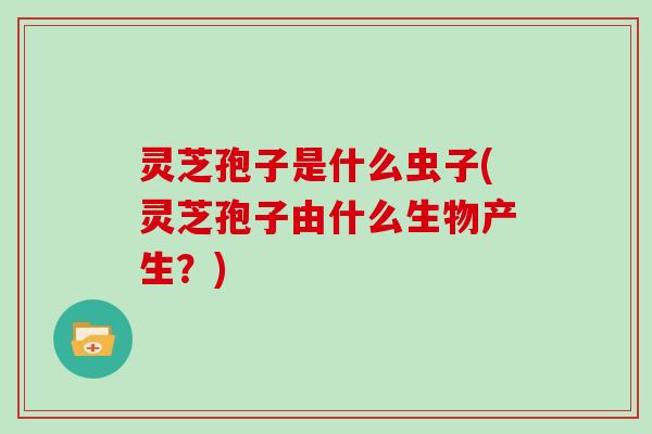 灵芝孢子是什么虫子(灵芝孢子由什么生物产生?)