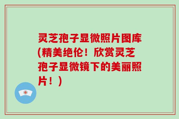 灵芝孢子显微照片图库(精美绝伦！欣赏灵芝孢子显微镜下的美丽照片！)