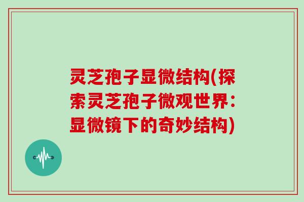 灵芝孢子显微结构(探索灵芝孢子微观世界:显微镜下的奇妙结构)