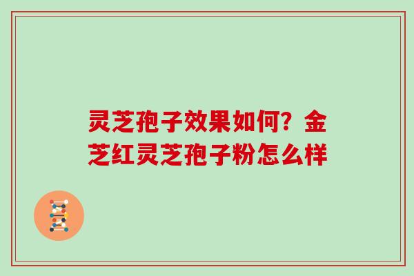 灵芝孢子效果如何?金芝红灵芝孢子粉怎么样