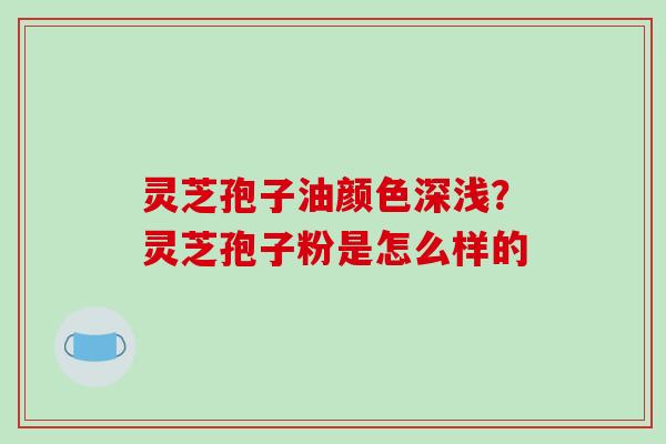 灵芝孢子油颜色深浅？灵芝孢子粉是怎么样的