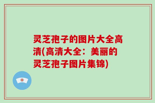 灵芝孢子的图片大全高清(高清大全:美丽的灵芝孢子图片集锦)