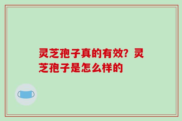 灵芝孢子真的有效?灵芝孢子是怎么样的
