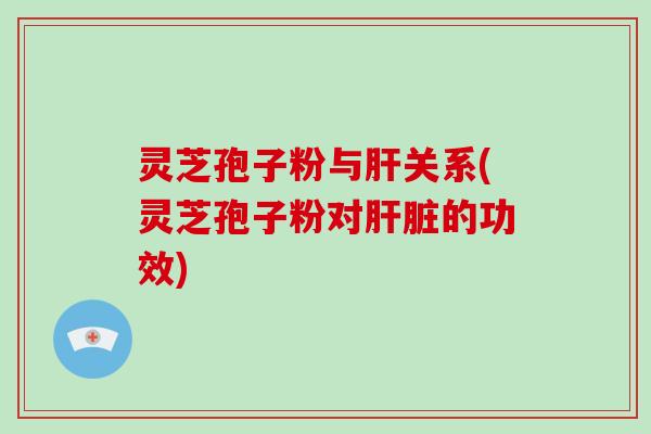 灵芝孢子粉与肝关系(灵芝孢子粉对肝脏的功效)