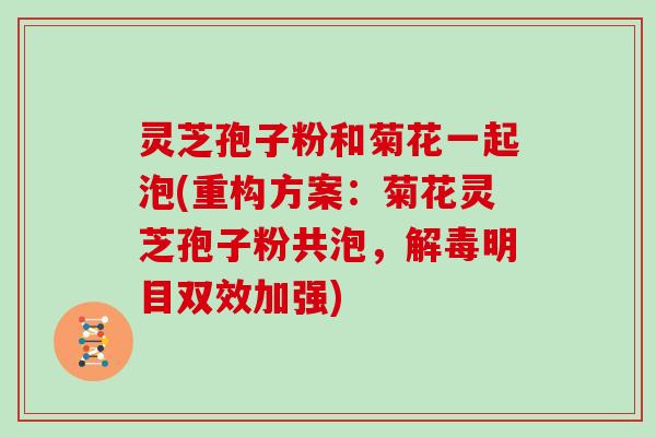 灵芝孢子粉和菊花一起泡(重构方案:菊花灵芝孢子粉共泡,解毒明目双效加强)