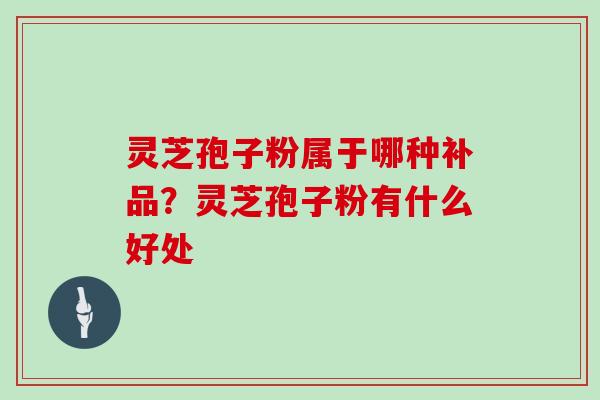 灵芝孢子粉属于哪种补品?灵芝孢子粉有什么好处