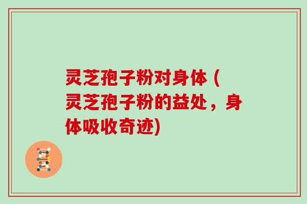灵芝孢子粉对身体 (灵芝孢子粉的益处,身体吸收奇迹)