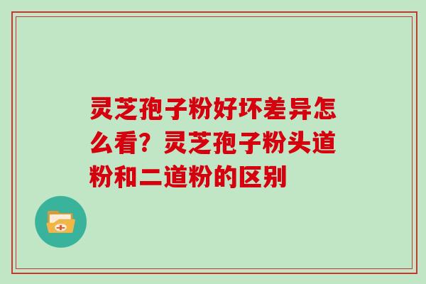 灵芝孢子粉好坏差异怎么看?灵芝孢子粉头道粉和二道粉的区别
