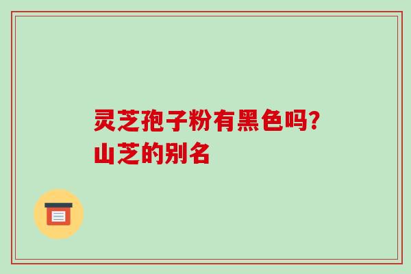 灵芝孢子粉有黑色吗？山芝的别名
