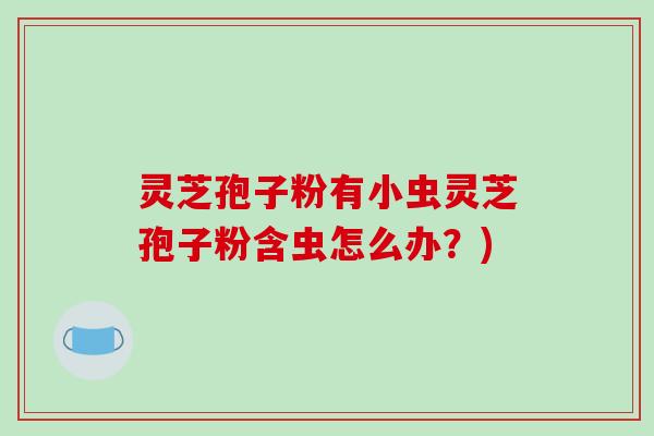 灵芝孢子粉有小虫灵芝孢子粉含虫怎么办?)