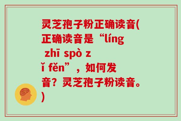 灵芝孢子粉正确读音(正确读音是“líng zhī spò zǐ fěn”，如何发音？灵芝孢子粉读音。)