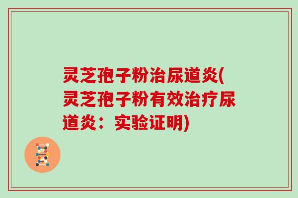 灵芝孢子粉治尿道炎(灵芝孢子粉有效治疗尿道炎：实验证明)
