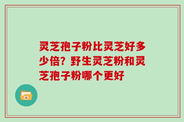 灵芝孢子粉比灵芝好多少倍?野生灵芝粉和灵芝孢子粉哪个更好