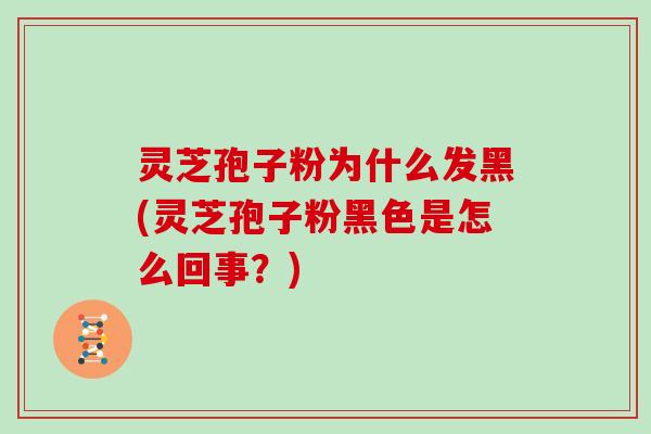 灵芝孢子粉为什么发黑(灵芝孢子粉黑色是怎么回事?)