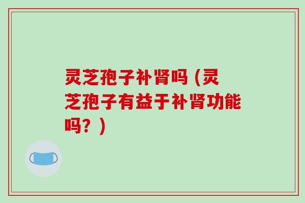 灵芝孢子补肾吗 (灵芝孢子有益于补肾功能吗?)
