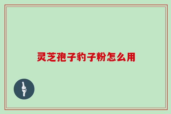 灵芝孢子豹子粉怎么用