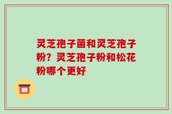 灵芝孢子菌和灵芝孢子粉？灵芝孢子粉和松花粉哪个更好
