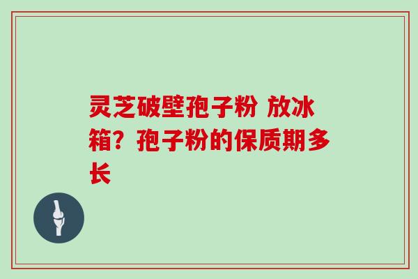 灵芝破壁孢子粉 放冰箱?孢子粉的保质期多长