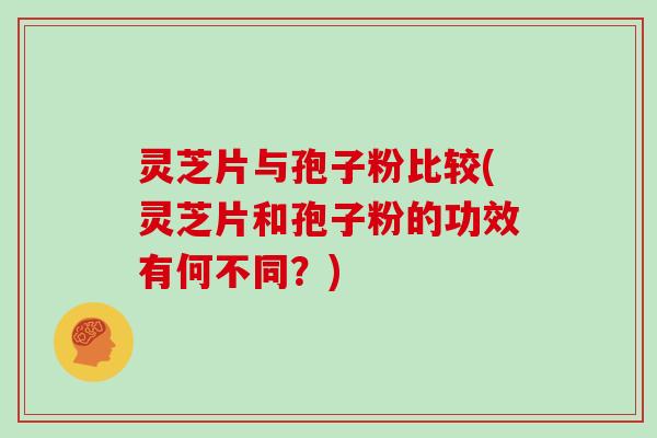 灵芝片与孢子粉比较(灵芝片和孢子粉的功效有何不同？)