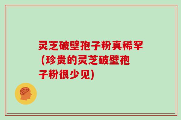 灵芝破壁孢子粉真稀罕 (珍贵的灵芝破壁孢子粉很少见)