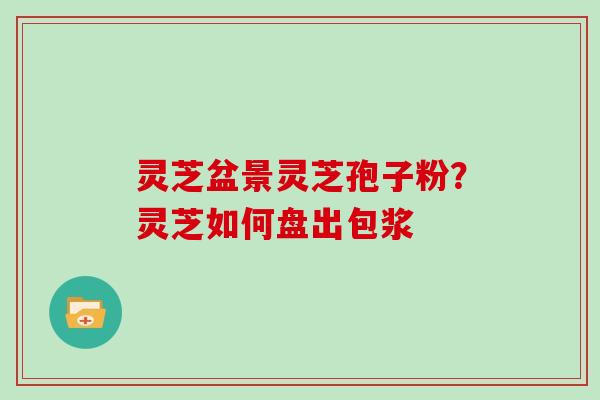 灵芝盆景灵芝孢子粉？灵芝如何盘出包浆