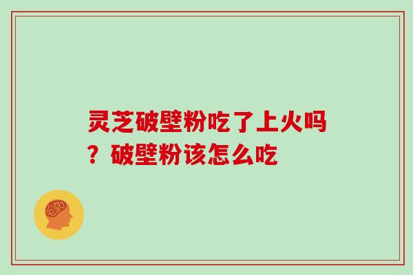 灵芝破壁粉吃了上火吗?破壁粉该怎么吃