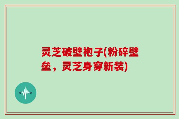 灵芝破壁袍子(粉碎壁垒,灵芝身穿新装)